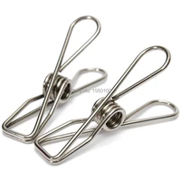free shipping 20pcslot silver metal clips stainless steel ticket clip clothessocks hanging pegs clips clamps silver laundry