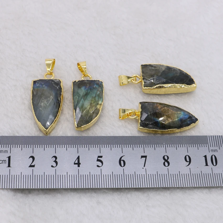 8 шт. натуральный граненый камень друза кулон овальная Друза шарм лабрадорит