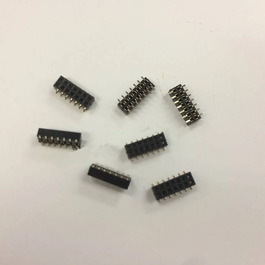 

1.27mm Female pin header Plastic height 2.0 Pinheader socket SMT 2*3/4/5/6/10/12/15/17/8/50P 1U PA6T