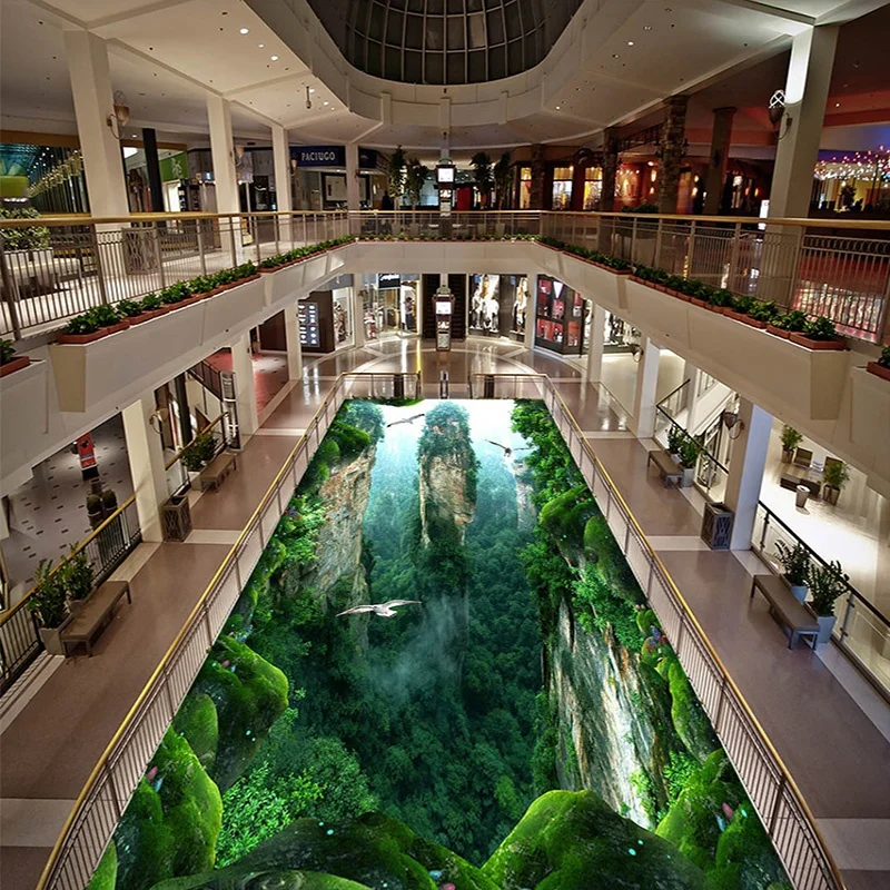 3D Роспись по полу для гостиной спальни ресторана|Обои| |