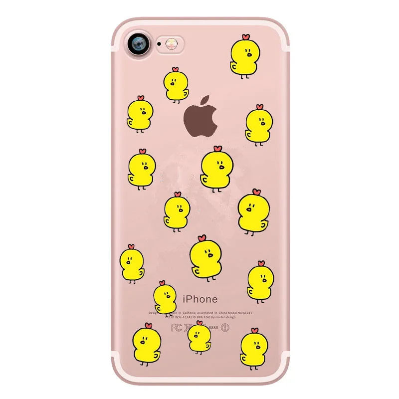 Чехол в виде животного для iphone X Xs чехол роскошный мультфильм милый желтый курица