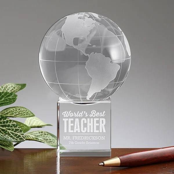 Персонализированные Премиум хрустальный Глобус награда Paperweight Лучший в мире