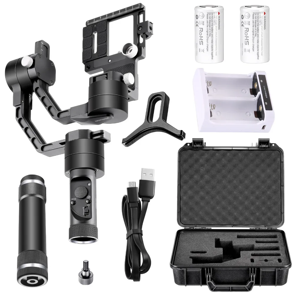 Zhiyun кран 3 оси Ручные стабилизаторы стабилизатор для Canon m/Nikon J/Sony A7/Panasonic Lumix/