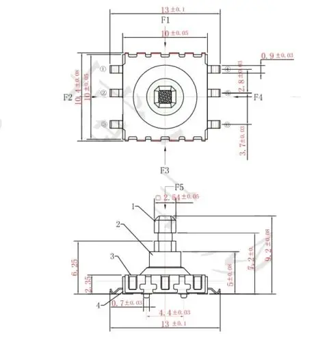 2 шт. переключатель Tact SMD с 5 направлениями 6 штифтов 10*10*9 мм для кнопки навигации