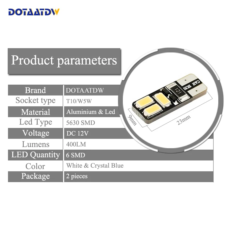 2x супер яркий T10 5630 SMD светодиодный номерного знака светильник нет ошибок для Nissan
