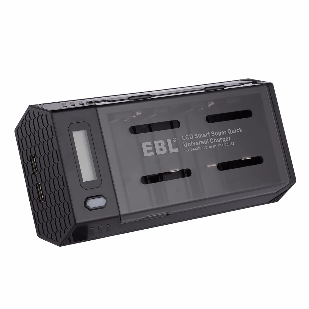 EBL 4 шт размер D R20 10000mAh перезаряжаемые батареи + зарядное устройство для AA AAA C 9V Ni-MH