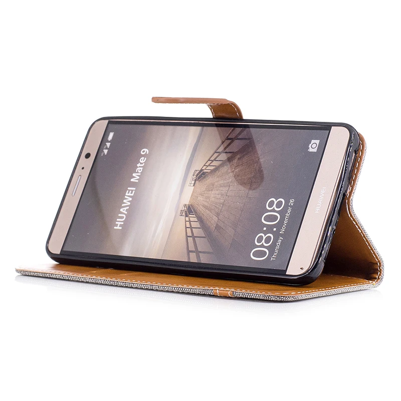 Fundas Ретро флип чехол для Huawei Коврики 9 Бизнес Крест Текстура искусственная кожа