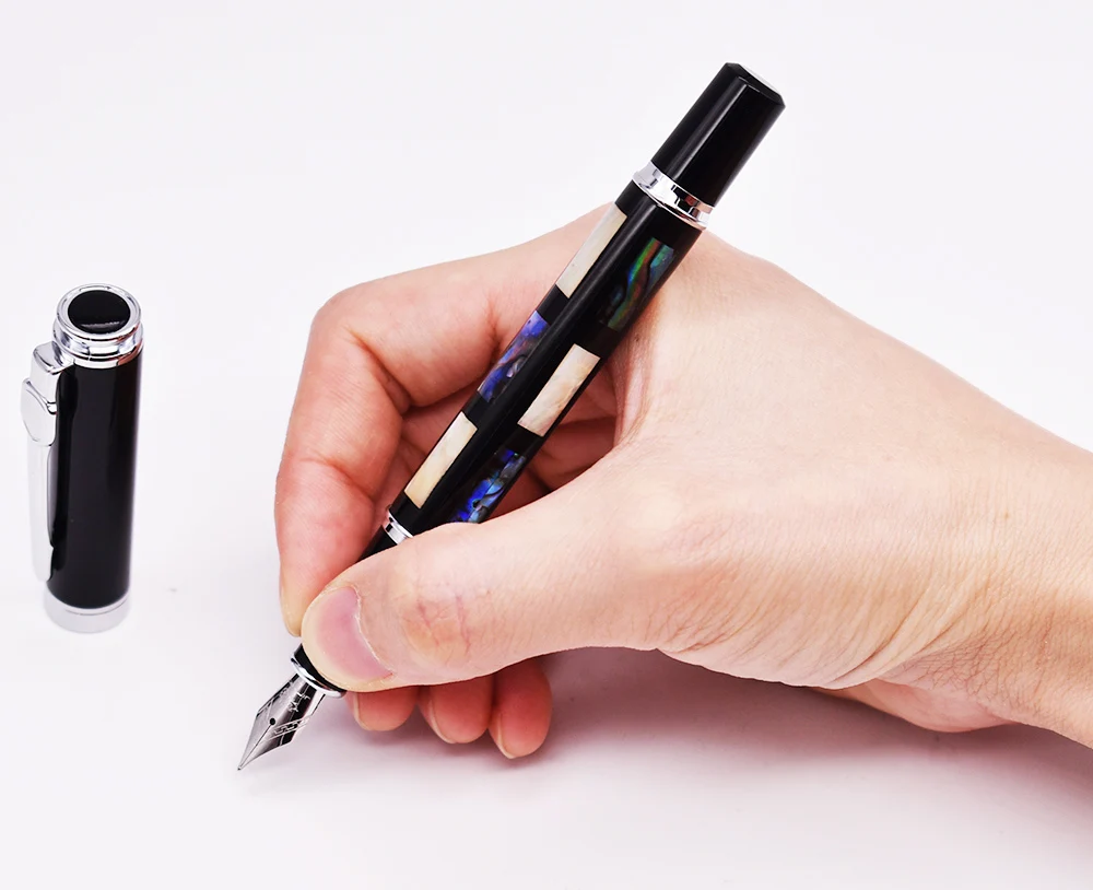 Перьевая ручка Jinhao 8802 глубоководная яркая перьевая с жемчужной ракушкой для