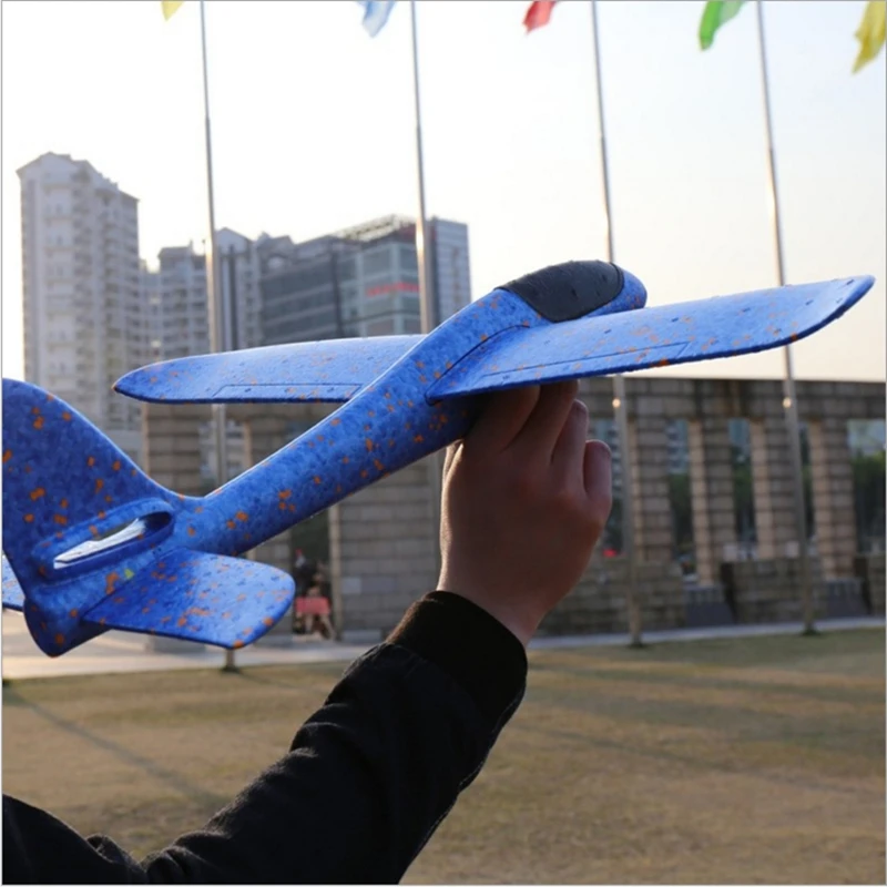 Новые DIY детские игрушки ручной бросок Летающий планер самолеты пена модель