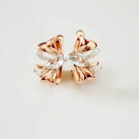 new fashion earring 585 gold color earring office style bowknot shape cubic zircon top fashion earring women drop earring