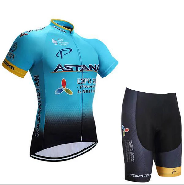 Shorts suit Астана Pro Team Велоспорт Джерси Майо Одежда для велоспорта Мужская горная форма костюм набор - Цвет: Shorts suit