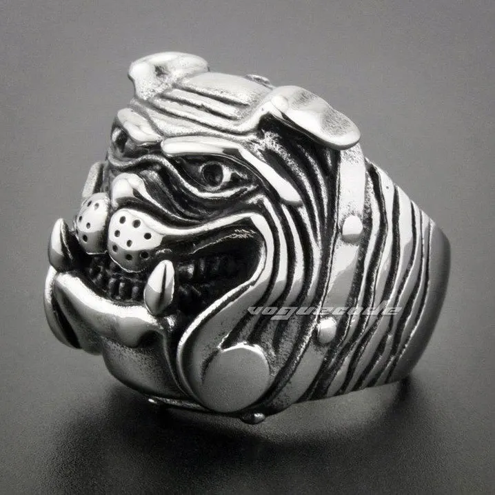 Серебряное модное кольцо из нержавеющей стали 316L Крутое мужское с милым