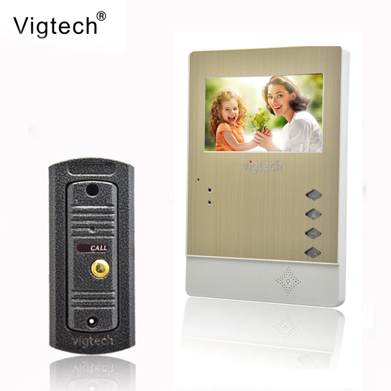 Vigtech4.3 ''видеодомофон для видеодомофона Громкая Связь Система домофона белый