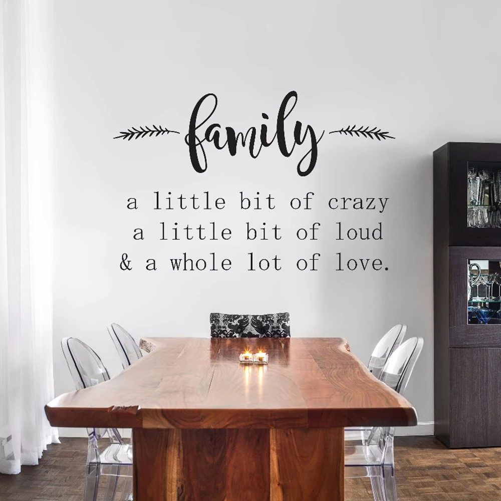 Family Wall Vinyl Quote Words Wall Sticker Decoration Family A Little Crazy Kids Nursery Vinyl Stickers Decoration H407