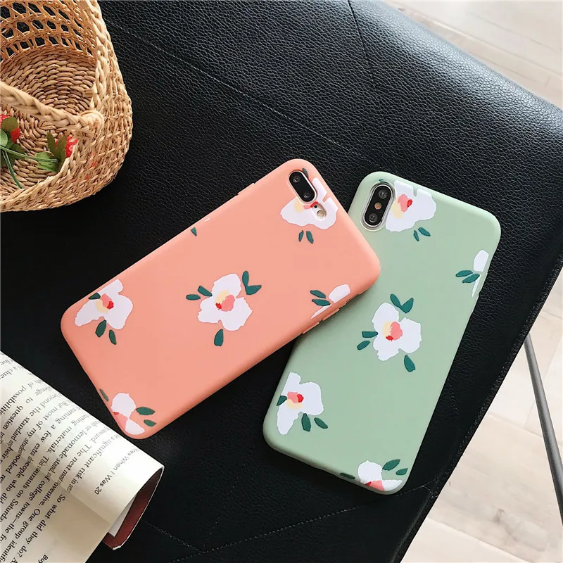 Мягкий силиконовый чехол с цветочным рисунком для iPhone 6 7 8 Plus S X мягкий телефона XS
