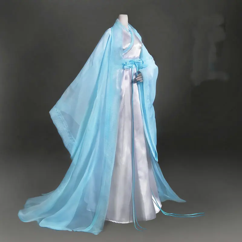 Ручной работы китайский древний костюм ханфу платье для девочки кукольная