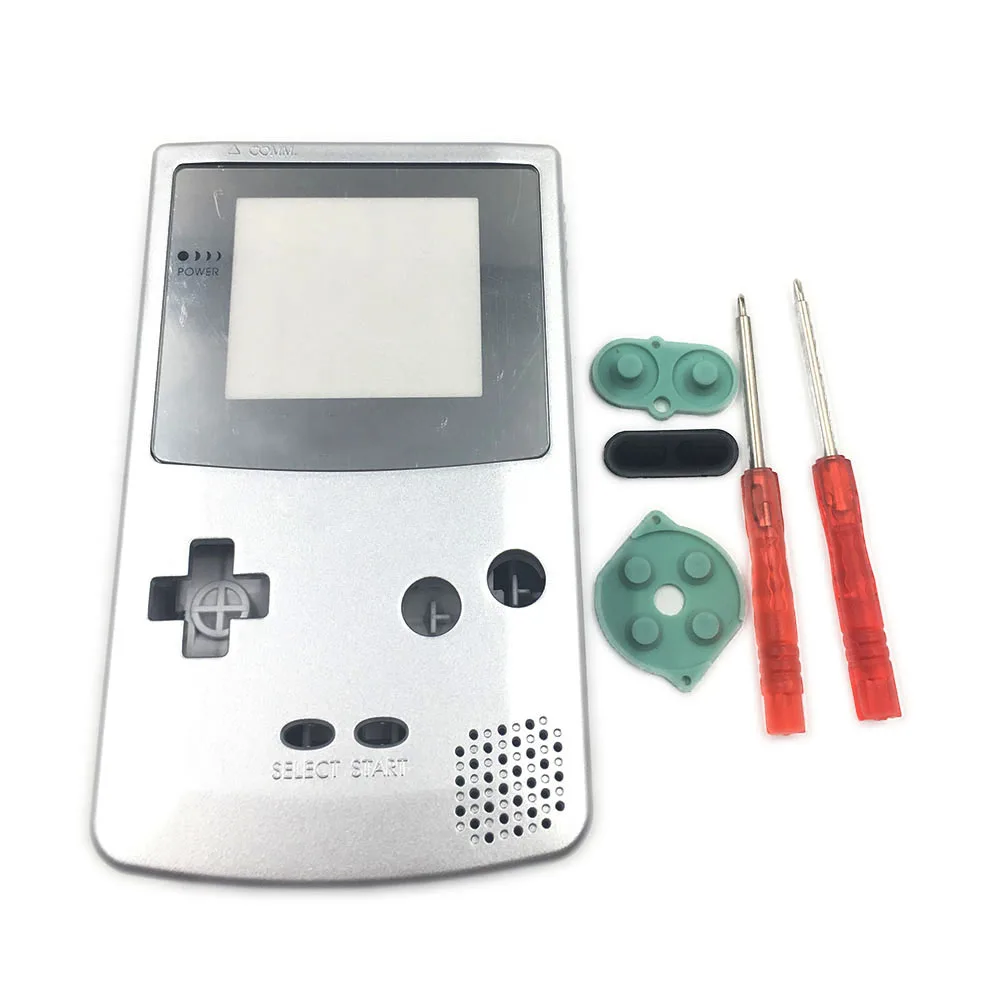 Золото Серебро для nintendo GameBoy цвет замена корпуса оболочки для GBC - Цвет: Silver