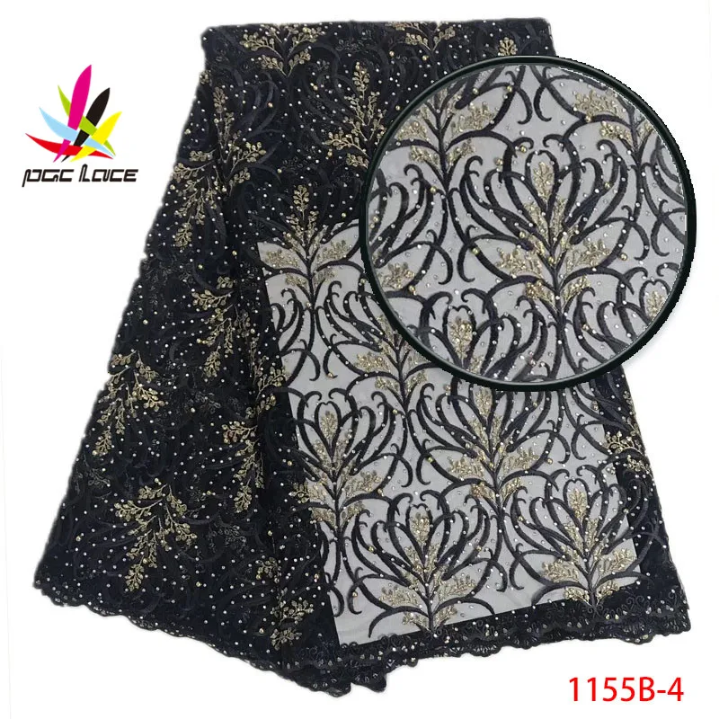 African Flower Lace Fabric With Stones Embroidered Nigerian Laces Bridal French Tulle For Women AMY1155B-1 | Дом и сад