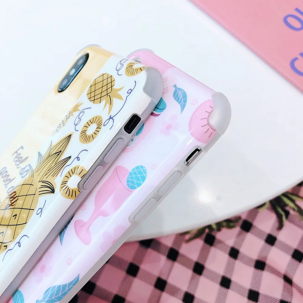 KISSCASE чехол для телефона iPhone XS Max XR X 6 6S 7 8 Plus милый фруктовый персиковый ананас