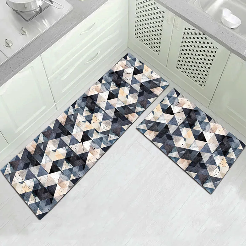 

HZTRXUN Kitchen Mat Anti-Slip Rectangle Floor Mat Home Entrance Hallway Doormat 3D Area Carpet Rugs For Living Room