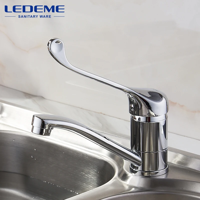 LEDEME Смеситель для кухни с гайкой латунь Цвет: хром L4579 2|torneira cozinha|hot kitchenkitchen tap |