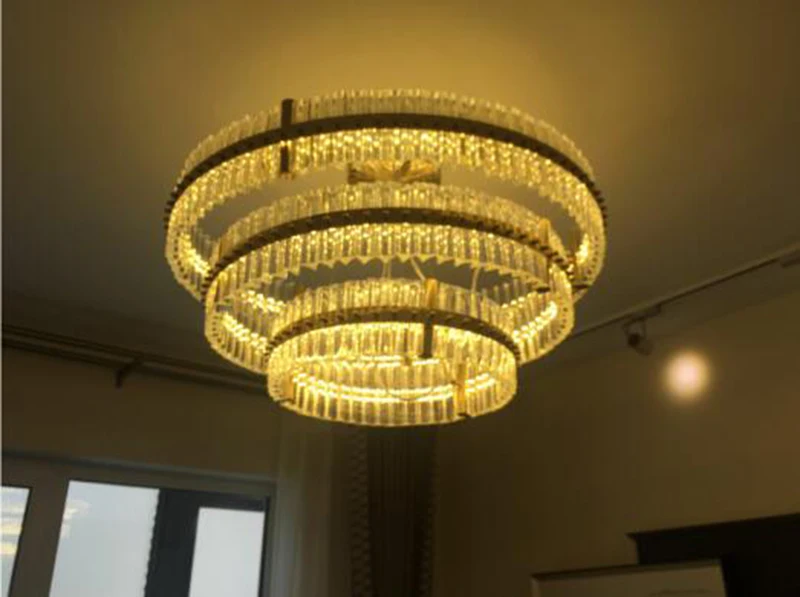 Современная модная Подвесная лампа для виллы зала гостиной освещение из