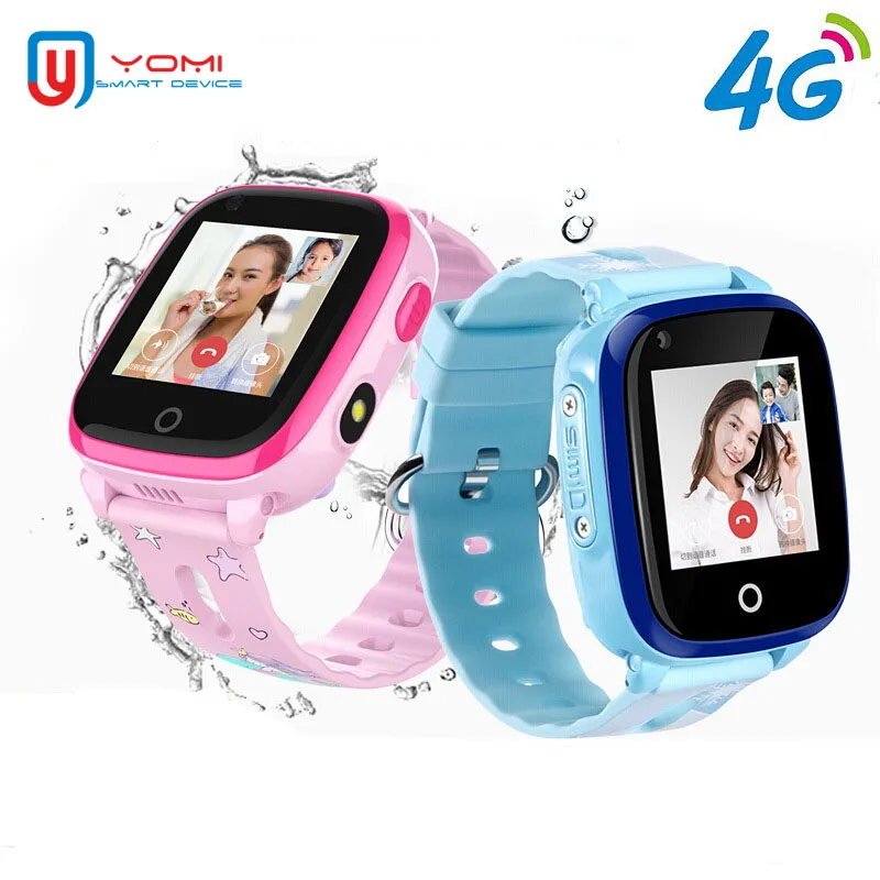 Смарт часы 4G Водонепроницаемые Детские Android GPS WIFI трекер видеозвонки Удаленная
