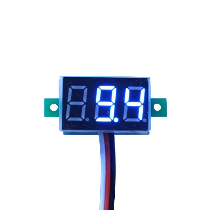 Белый DC 0-100V Автомобильный цифровой дисплей Вольт Напряжение Панель метр Вольтметр батарея монитор - Цвет: Белый