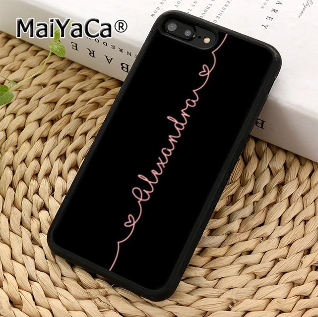 MaiYaCa персонализированный розовый Вертикальный чехол для телефона с именем iphone 11 6