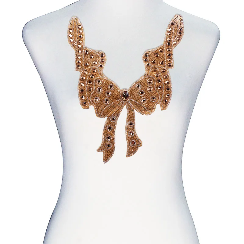 5 шт. бантик Дизайн Горячая фиксация Стразы Кристалл Железо на аппликация