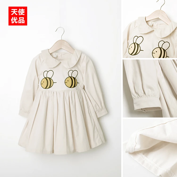 Платье для девочек 2017 весенняя одежда новая детская детские Флоря Вышивка кукла