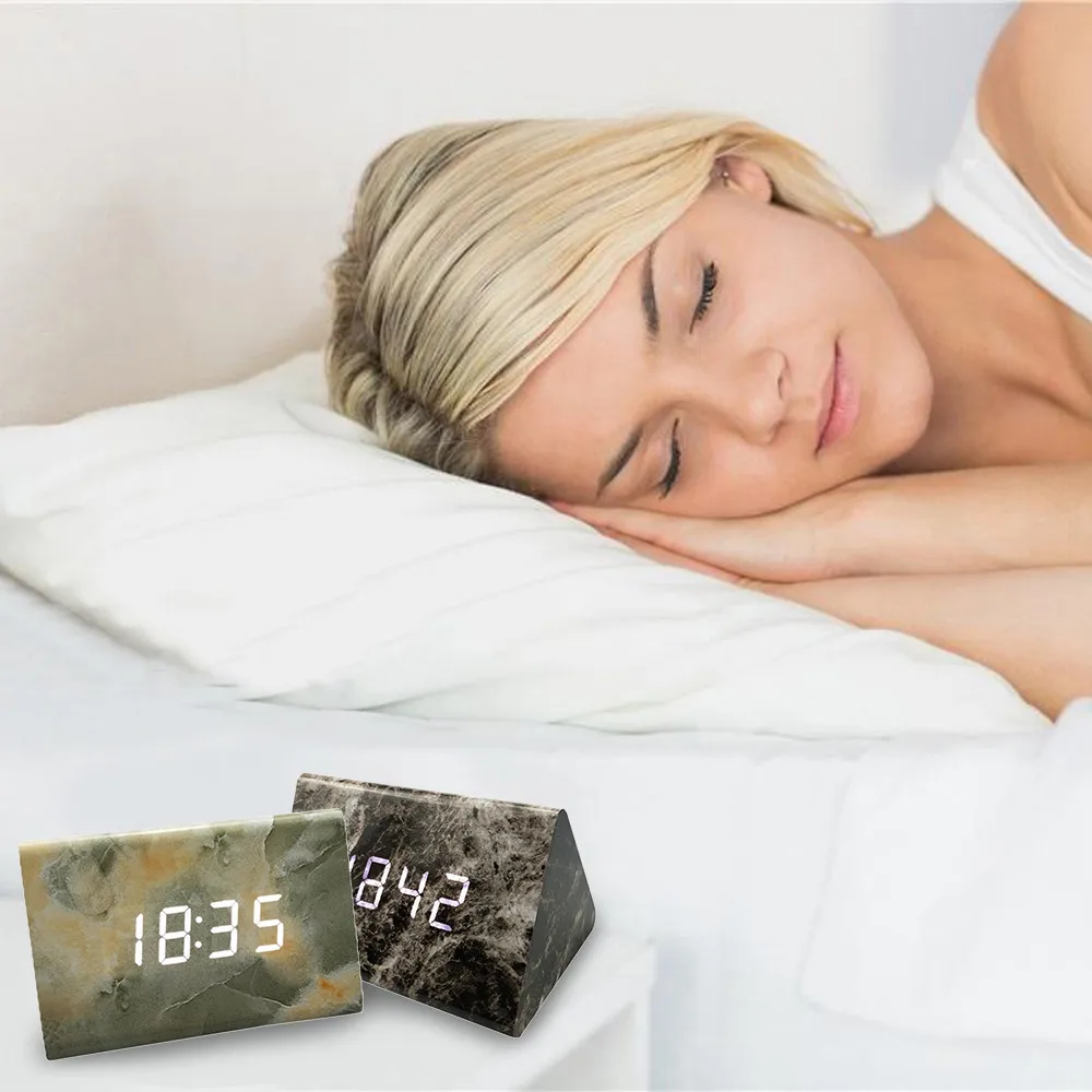 2019 Новый термометр календарь с голосовым управлением деревянный светодиодный