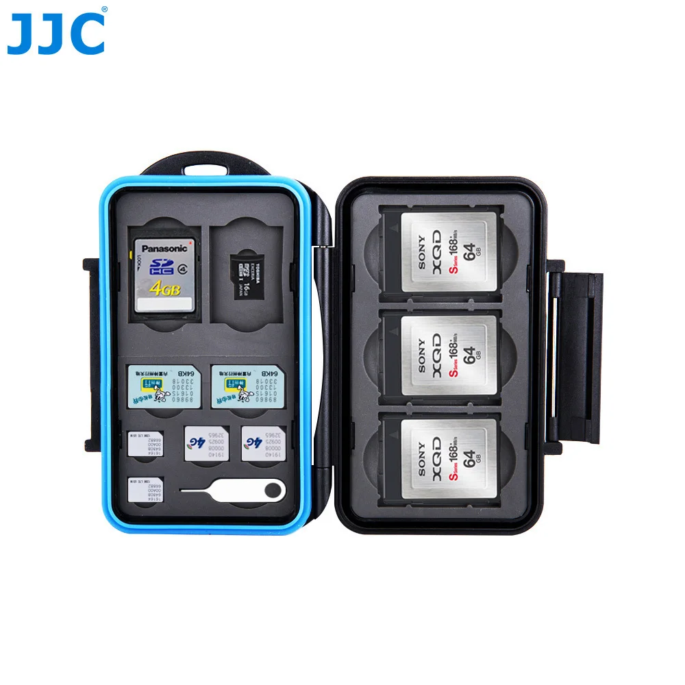 JJC чехол для карты памяти SIM/Micro SIM/Nano SIM/SD/SDHC/TFStorage для iPhone 8/8 Plus/X/7 Plus/6 карт водостойкая коробка
