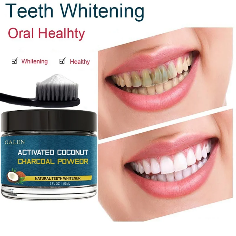 

Coconut Shells Activated Carbon Teeth Whitening Organic Natural Toothpaste Powder Wash Your Teeth White Products