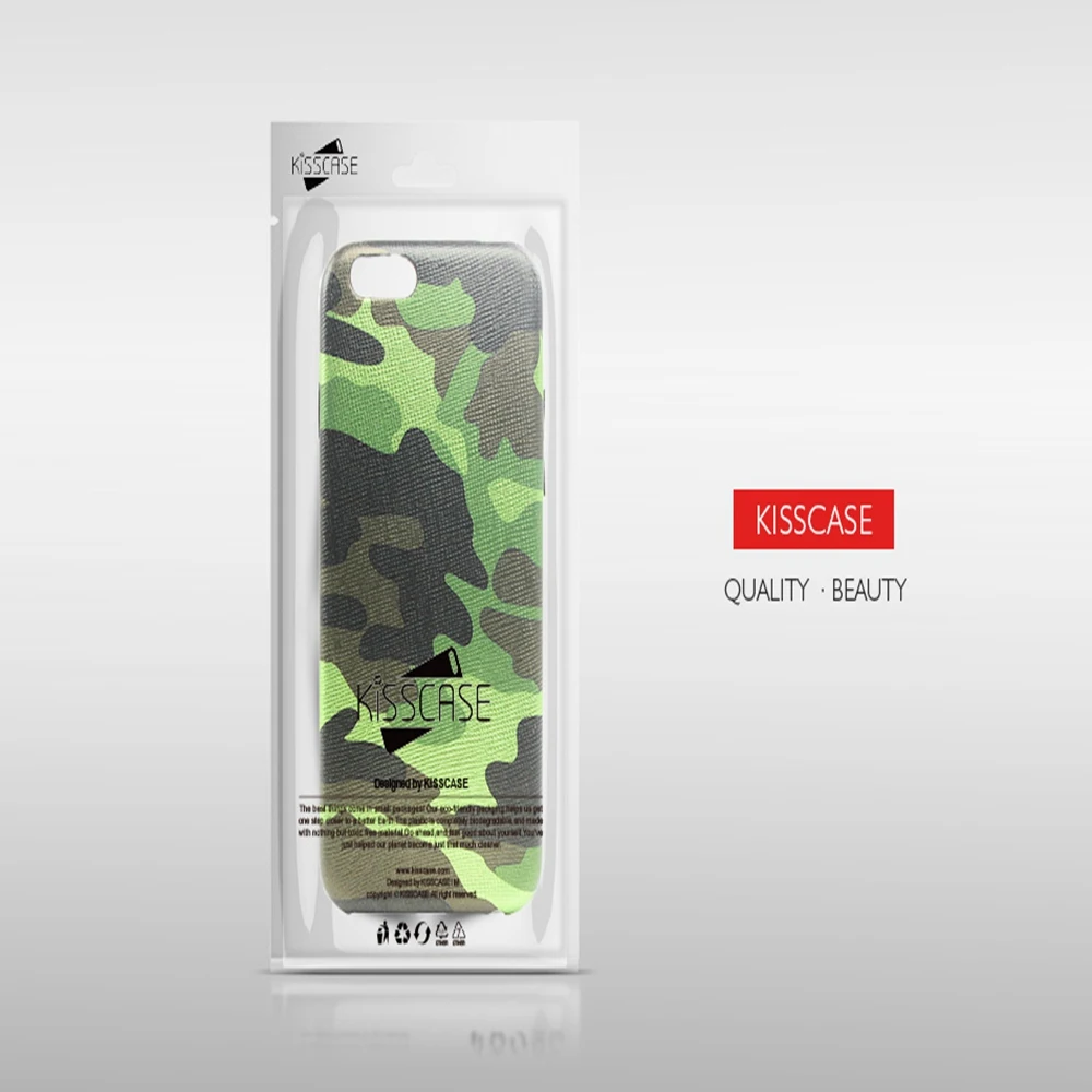 KISSCASE модные камуфляжные чехол для iPhone 5 5S SE 6 S Plus высокое качество 7 8 X супер мягкий