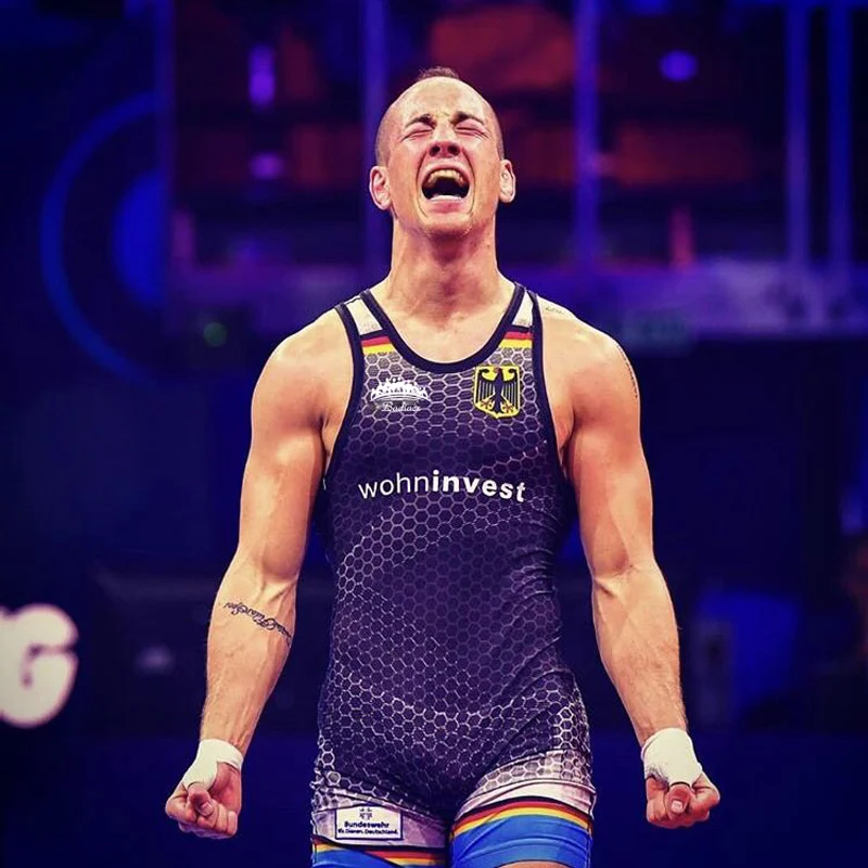 Германия настраиваемая борцовка Singlet трико униформа Одежда для тяжелой атлетики плотный костюм