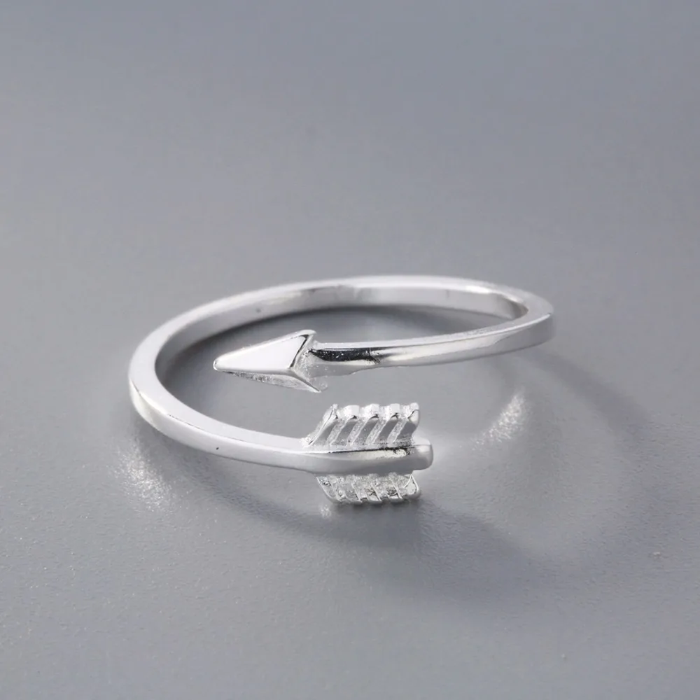 Chandler Geometry Smart Cupids Arrow Charm Wrap Rings Adjustable Minimalist Jewelry For Women Birthday Christmas Gift | Украшения и