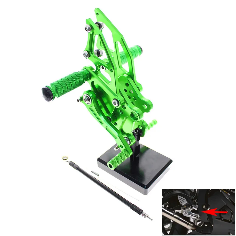 

CNC Piede Del Motociclo Pioli Resto Pedali Pedane Posteriore For Kawasaki NINJA 300 Ninja250 2013 2014 2015 2016