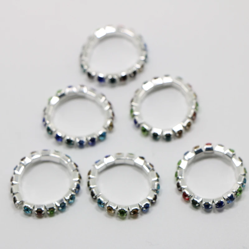 Женские кольца на палец с кристаллами и стразами регулируемые тянущиеся для ног