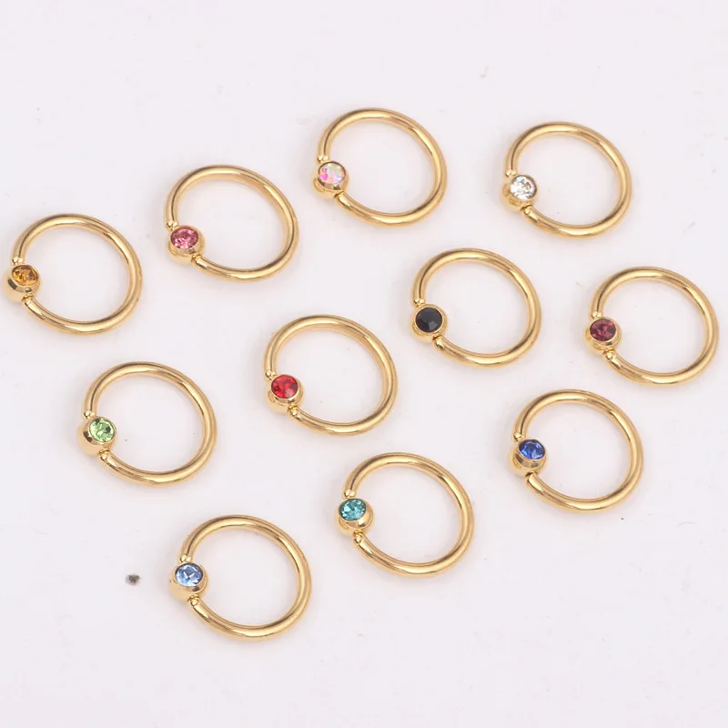 Fashion Body Jewelry Lip Ear Nose Eyebrow Piercing Hoop Ring Cartilage tragus stud Surgical Stainless Steel nipple ring 10 | Украшения и