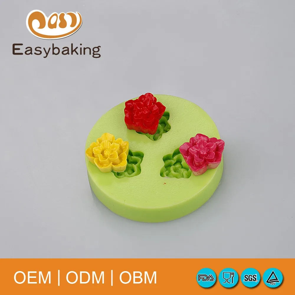 

Новое поступление, силиконовая 3D форма с 3 розами, инструмент для помадки, для украшения тортов