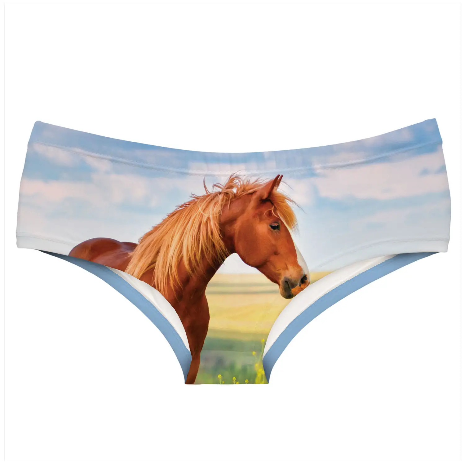 Женские трусики Peachy из полиэстера нижнее белье с 3D рисунком розовой лошади