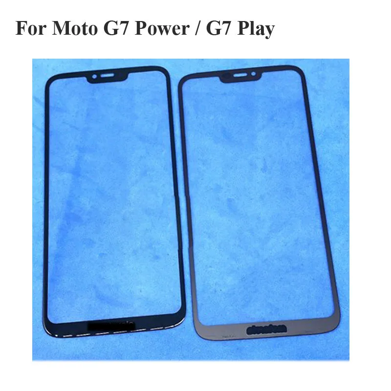 

2PCS For Moto G7 Plus Power Front LCD Glass Lens For Moto G7 XT1962 Touch screen Panel Outer Screen Glass without flex G7Plus
