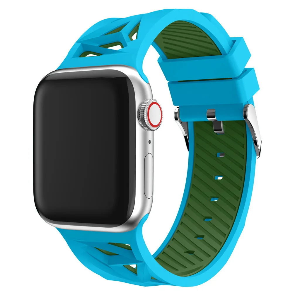 Новый модный спортивный силиконовый браслет ремешок для Apple Watch 4/3/2/1 38/40