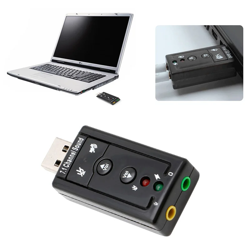 USB 2 0 внешняя 7 1 канальная 3D Виртуальная звуковая карта высокого качества адаптер