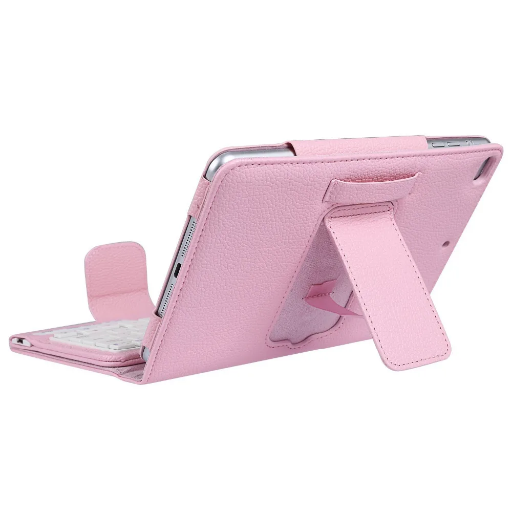 Русская/испанская/иврит Съемная Беспроводная Bluetooth клавиатура подставка кожаный