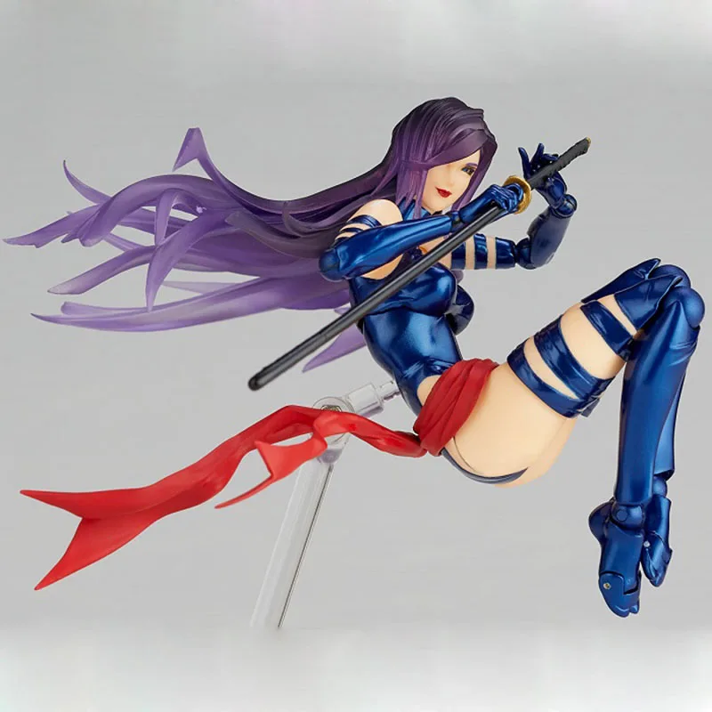 Revcltecm Series Psylocke X MEN NO.010 ПВХ экшн фигурка Коллекционная игрушечная кукла|Игровые