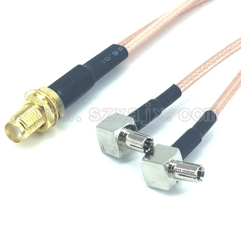 RP SMA Женский Y типа 2X TS9 CRC9 сплиттер папа комбинированный кабель гибкий проводник