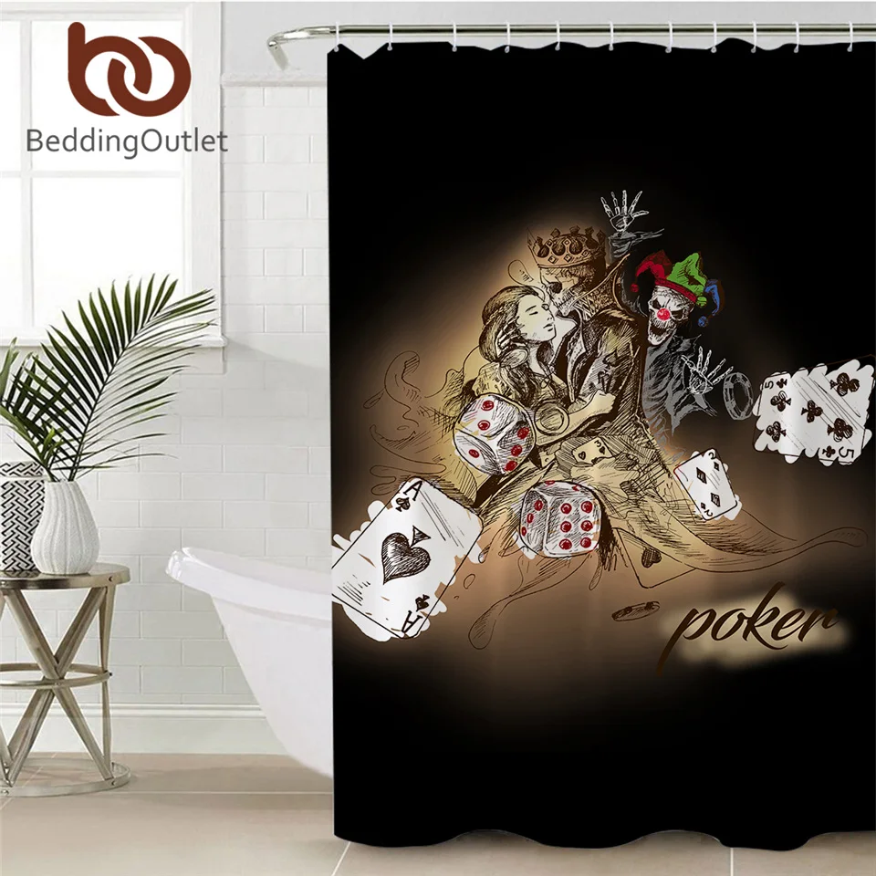 BeddingOutlet душевая занавеска в виде черепа для ванной комнаты водонепроницаемая