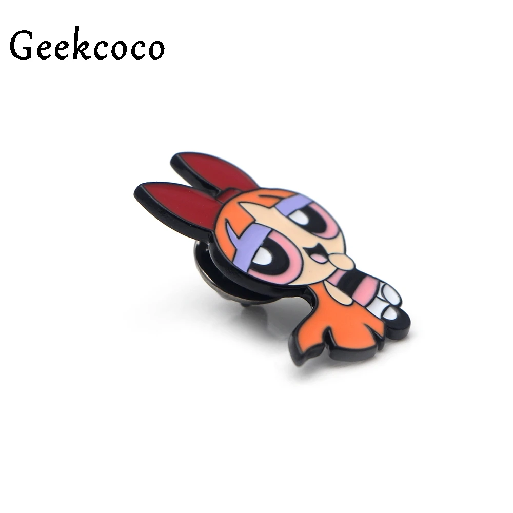 Powerpuff девушки мультфильм цинкового сплава шпильки значки para рубашка сумка Одежда Кепка рюкзак броши для обуви значок украшения J0136